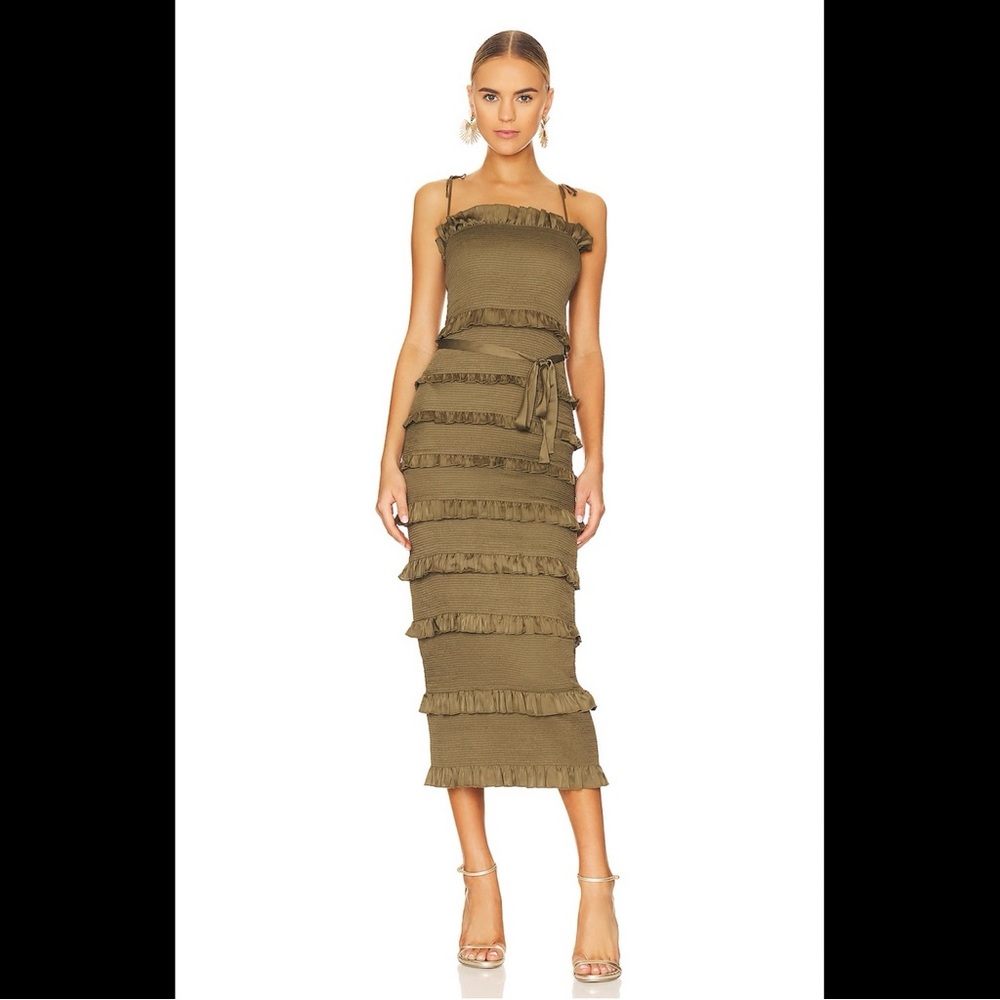 V. Chapman Lily Dress in Olive